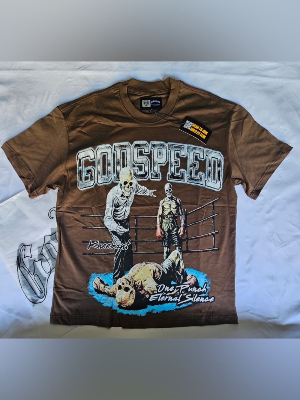 GODSPEED Brown Graphic Boxing T-Shirt